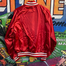 Load image into Gallery viewer, Vintage 80s Dulles Vikings Satin Bomber Jacket size Medium
