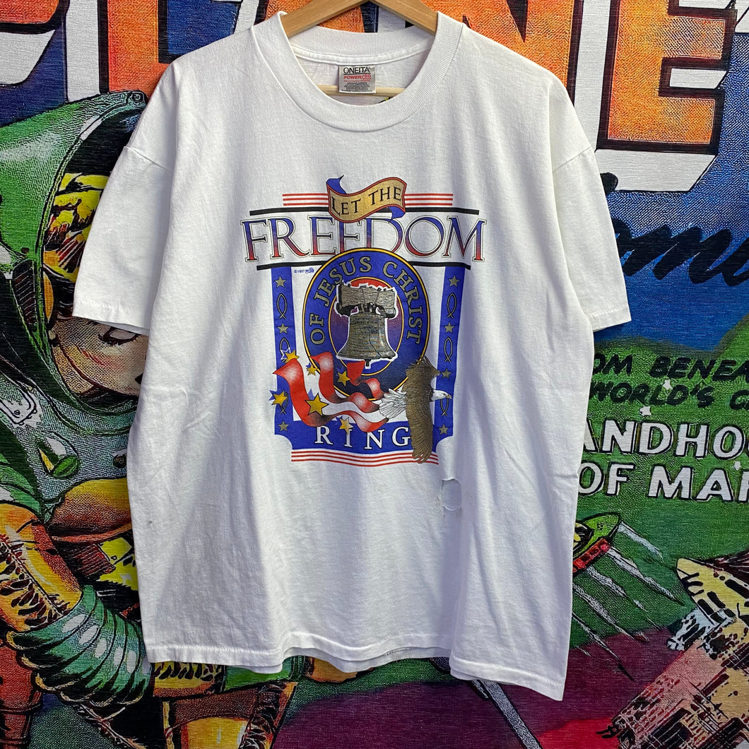 Vintage 1997 Jesus Christ USA Tee Shirt size XL