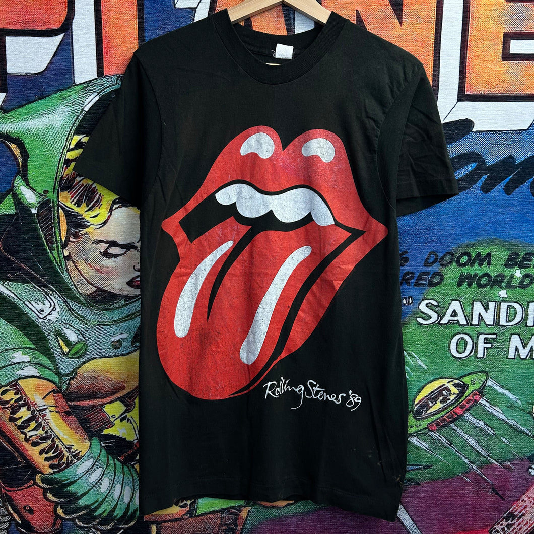 Vintage 1989 Rolling Stones Lips Logo Tee Size Medium
