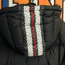 Load image into Gallery viewer, Burberry Monogram Stripe Detail Puffer Jacket Size Small
