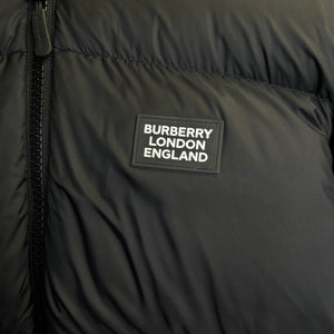 Burberry Monogram Stripe Detail Puffer Jacket Size Small