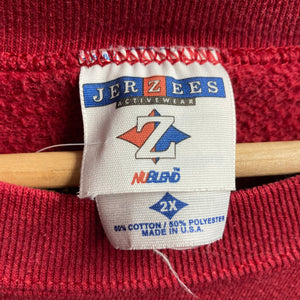 90’s Red Blank Jerzees Sweatshirt Size 2XL