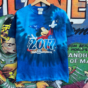 2017 Wizard Mickey Mouse Disney World Tie Dye Tee Size Youth XL