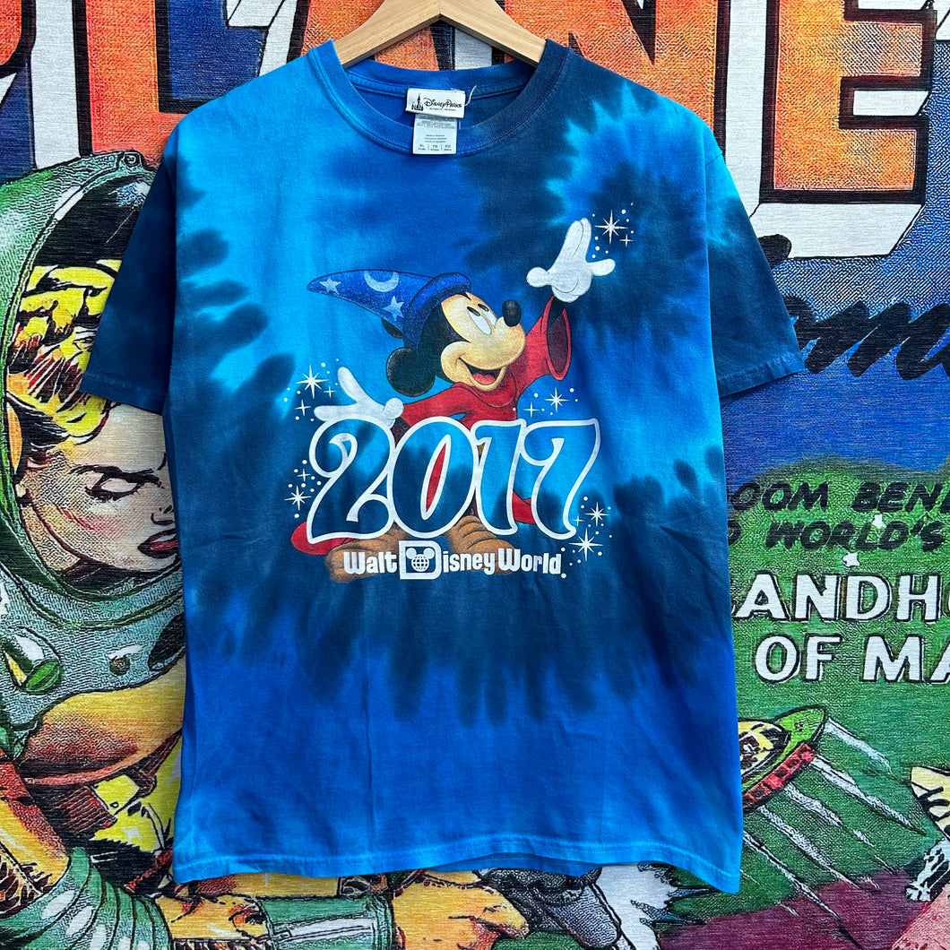 2017 Wizard Mickey Mouse Disney World Tie Dye Tee Size Youth XL
