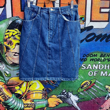 Load image into Gallery viewer, Vintage Jeanjer Denim Skirt size 26”
