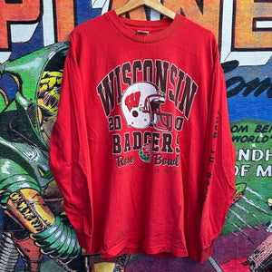 Y2K Wisconsin Badgers Rose Bowl L/S Tee Size XL