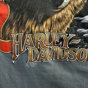 Vintage 90’s Harley 3D Wolf Distressed Longsleeve Tee Size Large/XL