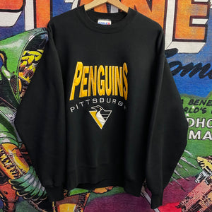Vintage 90s NHL Penguins Crewneck Sweater size Large