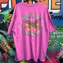 Load image into Gallery viewer, Marino Infantry Pink Skateboard Bling Tee Size XL
