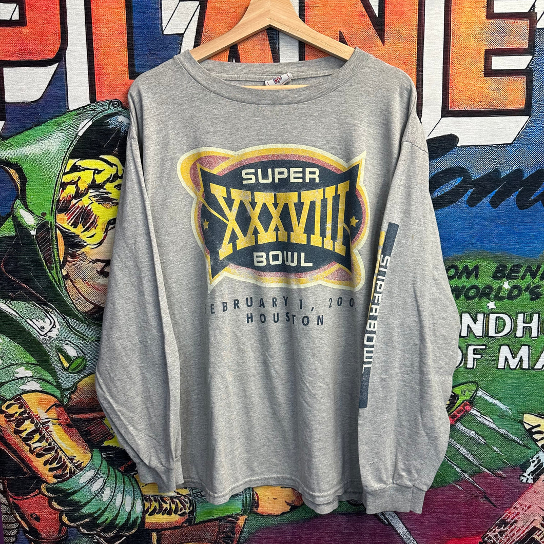 Y2K 04’ SuperBowl 37 Long Sleeve Tee Size 2XL